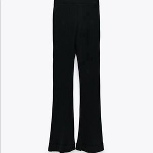 ZARA Ribbed Flared Pants